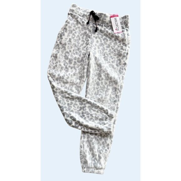 WILDFOX Snow Leopard Plush Lounge Pants Size Small NEW NWT - Picture 1 of 6